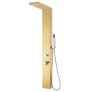 vidaXL Shower Panel System Stainless Steel 201 Gold