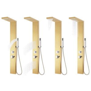 vidaXL Shower Panel System Stainless Steel 201 Gold