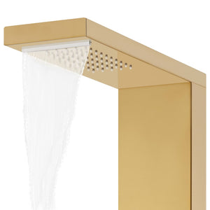 vidaXL Shower Panel System Stainless Steel 201 Gold