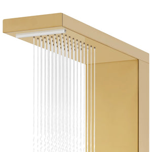 vidaXL Shower Panel System Stainless Steel 201 Gold