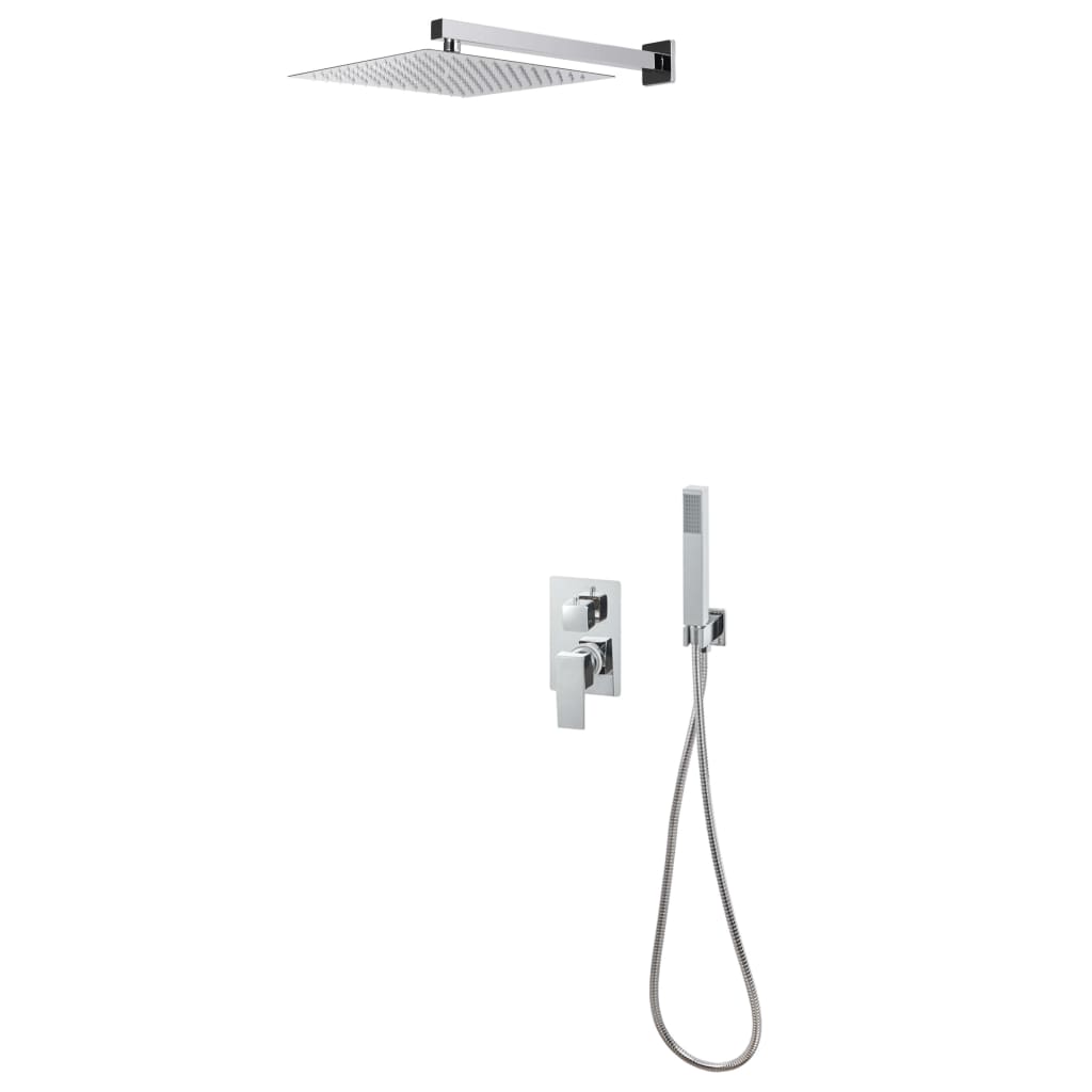 vidaXL Shower System Stainless Steel 201 Silver