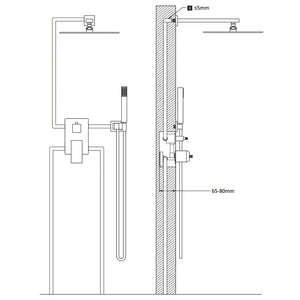 vidaXL Shower System Stainless Steel 201 Silver