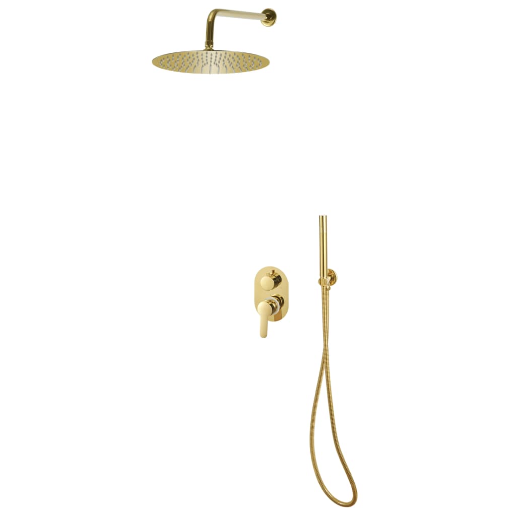 vidaXL Shower System Stainless Steel 201 Gold