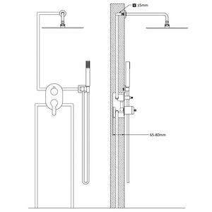 vidaXL Shower System Stainless Steel 201 Gold