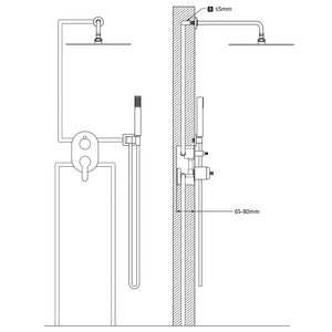 vidaXL Shower System Stainless Steel 201 Silver