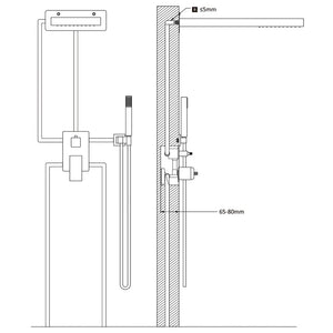 vidaXL Shower System Stainless Steel 201 Silver