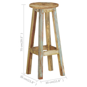 vidaXL Bar Stools 2 pcs Solid Reclaimed Wood