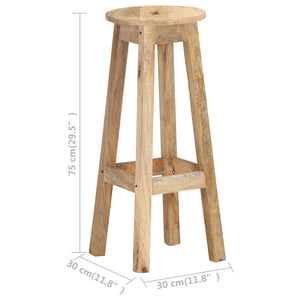 vidaXL Bar Stools 2 pcs Solid Mango Wood