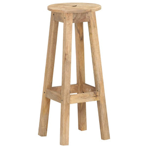 vidaXL Bar Stools 2 pcs Solid Mango Wood