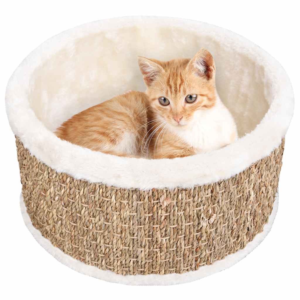 vidaXL Round Cat Basket 36 cm Seagrass