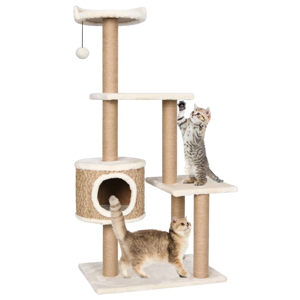 vidaXL Cat Tree with Scratching Post 123cm Seagrass