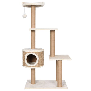 vidaXL Cat Tree with Scratching Post 123cm Seagrass