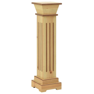 vidaXL Classic Square Pillar Plant Stand Light Wood 17x17x66 cm MDF