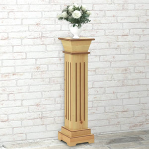 vidaXL Classic Square Pillar Plant Stand Light Wood 17x17x66 cm MDF