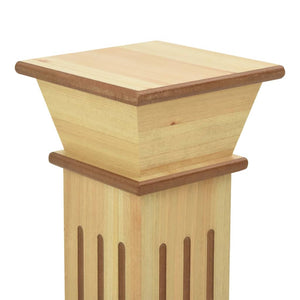 vidaXL Classic Square Pillar Plant Stand Light Wood 17x17x66 cm MDF