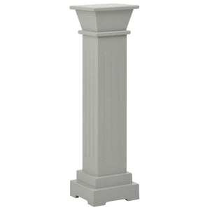 vidaXL Classic Square Pillar Plant Stand Grey 17x17x66 cm MDF