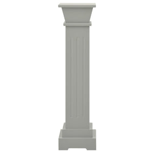 vidaXL Classic Square Pillar Plant Stand Grey 17x17x66 cm MDF