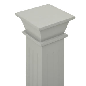 vidaXL Classic Square Pillar Plant Stand Grey 17x17x66 cm MDF