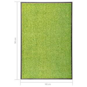 vidaXL Doormat Washable Green 60x90 cm