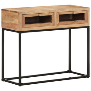 vidaXL Console Table 90x35x76 cm Solid Acacia Wood