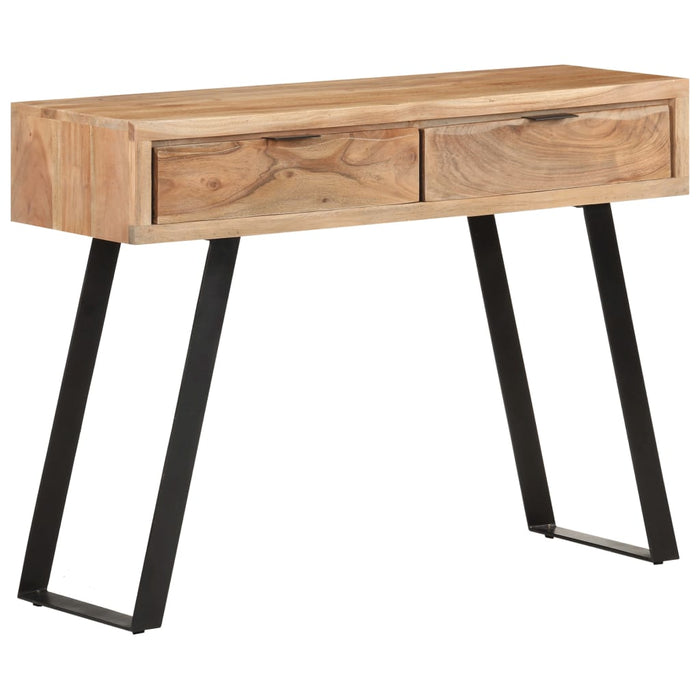 vidaXL Console Table 100x35x76 cm Solid Acacia Wood with Live Edges