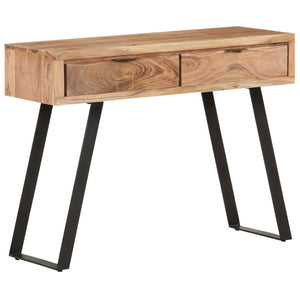 vidaXL Console Table 100x35x76 cm Solid Acacia Wood with Live Edges