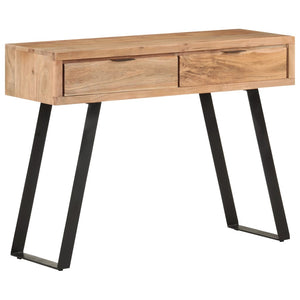 vidaXL Console Table 100x35x76 cm Solid Acacia Wood with Live Edges