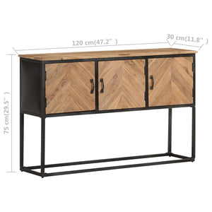 vidaXL Sideboard 120x30x75 cm Solid Acacia Wood