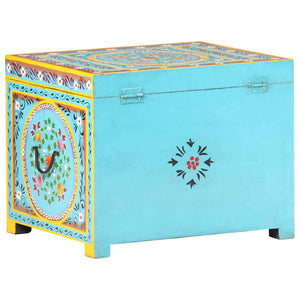 vidaXL Hand Painted Storage Box 50x40x40 cm Solid Mango Wood