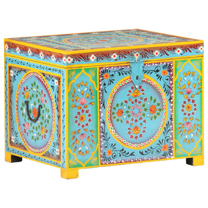 vidaXL Hand Painted Storage Box 50x40x40 cm Solid Mango Wood