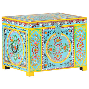 vidaXL Hand Painted Storage Box 50x40x40 cm Solid Mango Wood