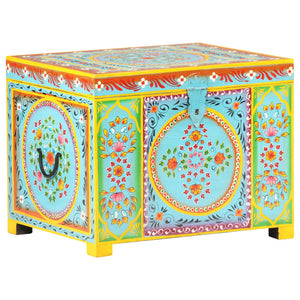 vidaXL Hand Painted Storage Box 50x40x40 cm Solid Mango Wood