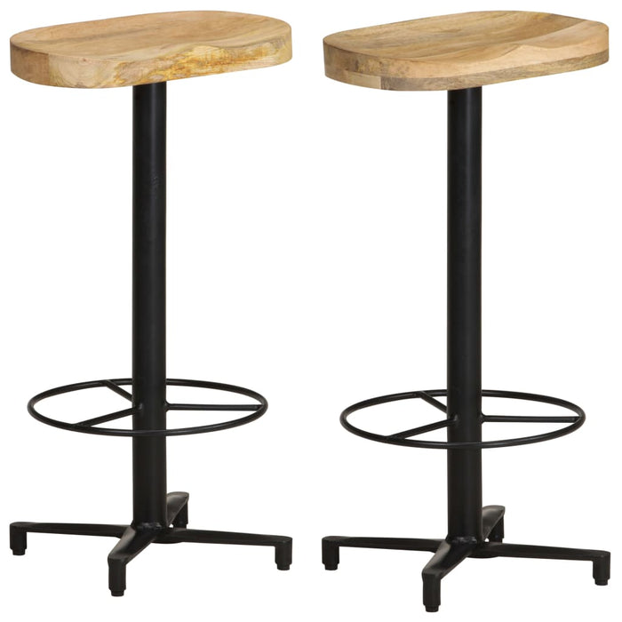 vidaXL Bar Stools 2 pcs 76 cm Solid Mango Wood