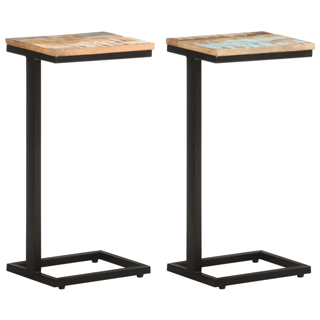 vidaXL Side Tables 2 pcs 31.5x24.5x64.5 cm Solid Reclaimed Wood