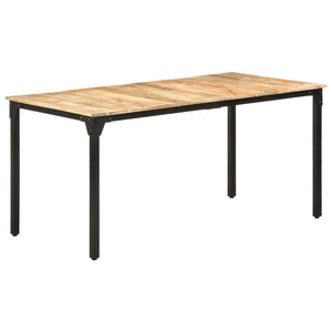 vidaXL Dining Table 160x80x76 cm Rough Mango Wood