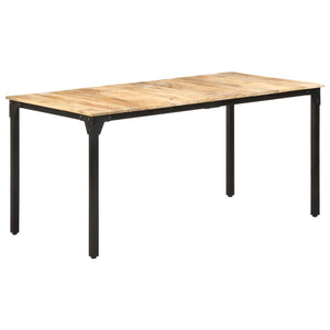 vidaXL Dining Table 160x80x76 cm Rough Mango Wood