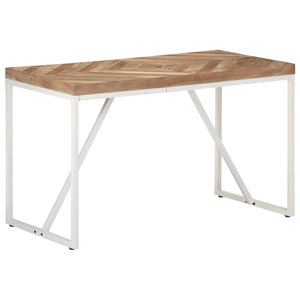 vidaXL Dining Table 120x60x76 cm Solid Acacia and Mango Wood