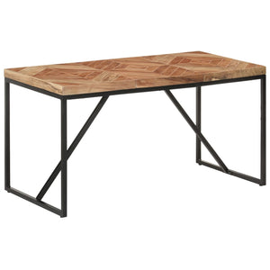 vidaXL Dining Table 140x70x76 cm Solid Acacia and Mango Wood