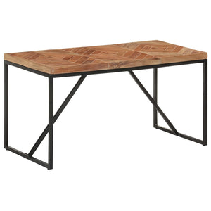 vidaXL Dining Table 140x70x76 cm Solid Acacia and Mango Wood