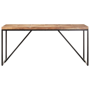 vidaXL Dining Table 160x70x76 cm Solid Acacia and Mango Wood