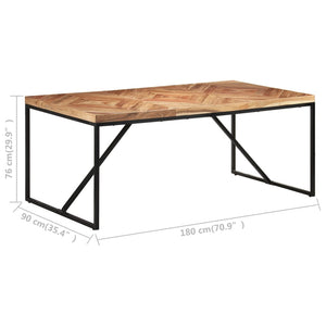 vidaXL Dining Table 180x90x76 cm Solid Acacia and Mango Wood