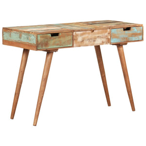 vidaXL Dressing Table with Mirror 112x45x76 cm Solid Reclaimed Wood