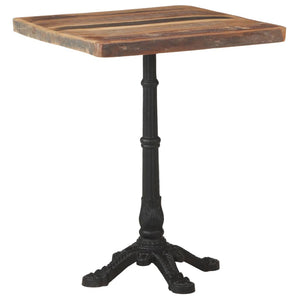 vidaXL Bistro Table 60x60x76 cm Solid Reclaimed Wood