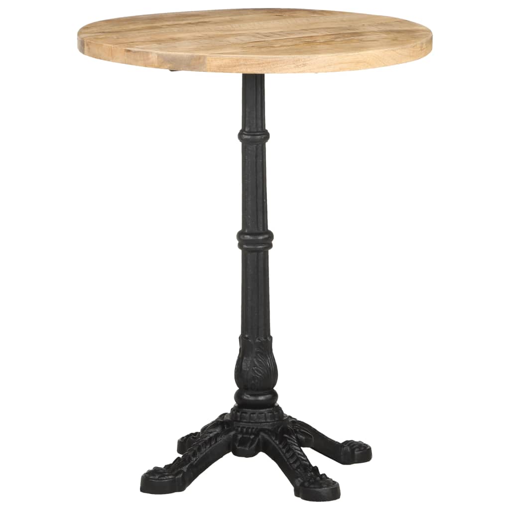 vidaXL Bistro Table Ø60x76 cm Rough Mango Wood