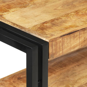 vidaXL Console Table 90x30x75 cm Rough Mango Wood