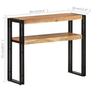 vidaXL Console Table 90x30x75 cm Solid Acacia Wood