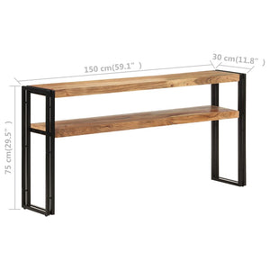 vidaXL Console Table 150x30x75 cm Solid Acacia Wood