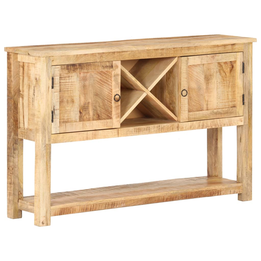 vidaXL Sideboard 120x30x76 cm Rough Mango Wood