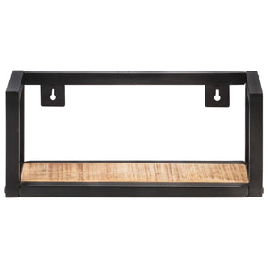 vidaXL Wall Shelves 2 pcs 40 cm Rough Mango Wood