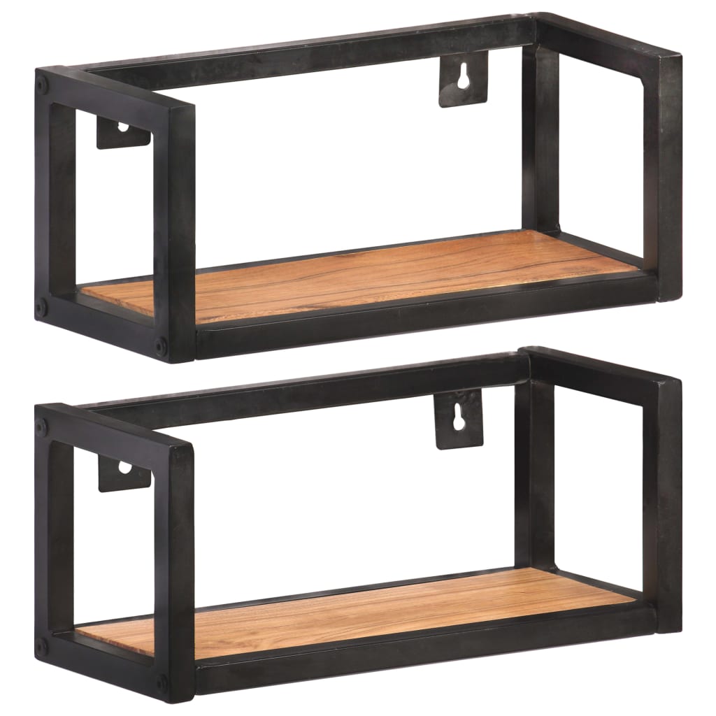 vidaXL Wall Shelves 2 pcs 40 cm Solid Acacia Wood